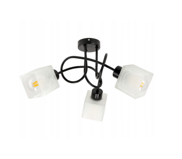 LED stropní lampa LOFT - 3xE27 - CUBE WHITE