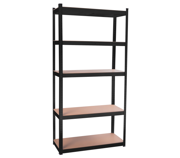 Aga Kovový regál 180x90x40 cm 5 polic Černý