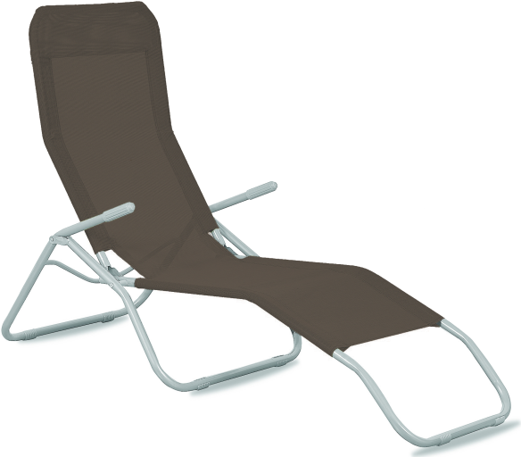 Aga Zahradní lehátko SIESTA Tmavě hnědé