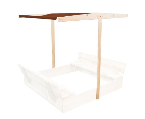 Aga Stříška na dětské pískoviště 120x120 cm Hnědá