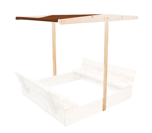 Aga Stříška na dětské pískoviště 120x120 cm Hnědá