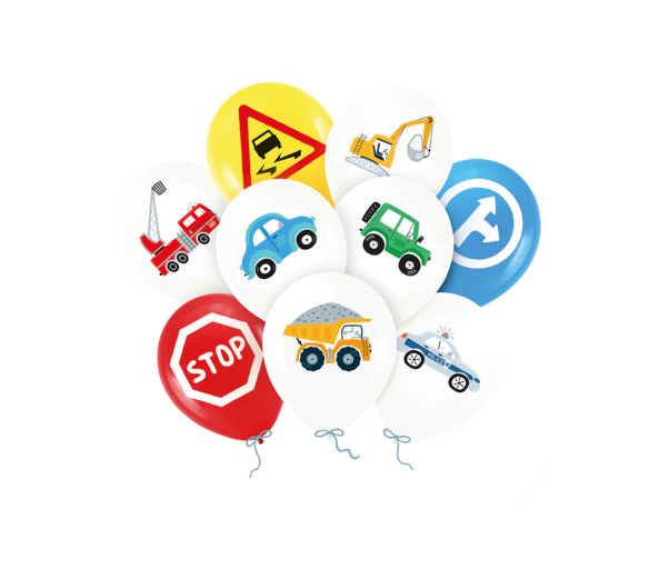 Aga4Kids Latexové balónky Auto 30 cm 9 ks