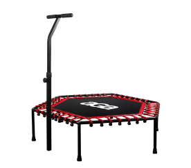 Aga FITNESS Trampolína 130 cm Červená + madlo - II. JAKOST