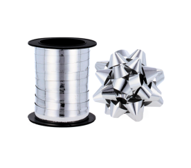 Aga Stuha 0,5 cm x 20 m + 6x ozdobná hvězda Stříbrná