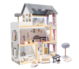 Aga MDF Domeček pro panenky s nábytkem 78cm - DZ156 - II. JAKOST