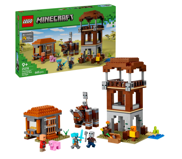 LEGO® Minecraft® 21278 Základna plenitelů a Ničitel