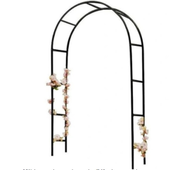 Zahradní pergola držák oblouku pro růže květiny břečťan popínavé kov 240 x 140 cm