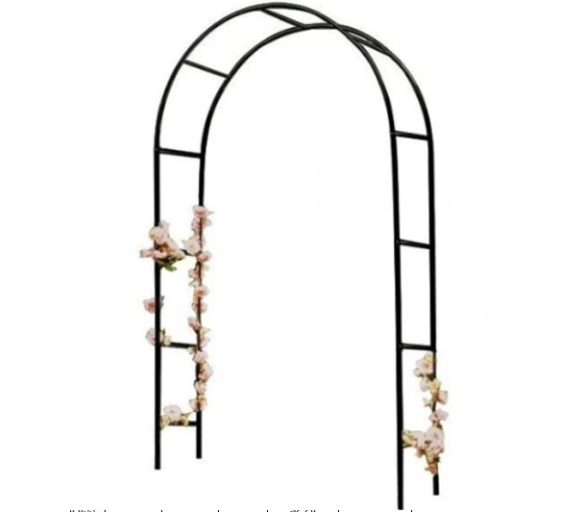 Zahradní pergola držák oblouku pro růže květiny břečťan popínavé kov 240 x 140 cm