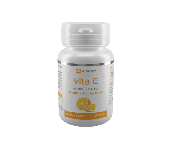 Avanso Vita C 100 mg žvýkací Pro imunitu a fyzické zdraví 50 tablet