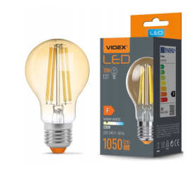 LED žárovka AMBER filament - E27 - 10W - A60 AMBER - teplá bílá