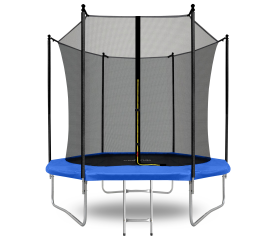 Aga SPORT FIT Trampolína 250 cm Modrá + vnitřní ochranná síť + žebřík