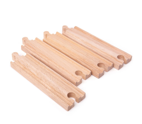 Bigjigs Rail Dlouhé rovné koleje 21 cm 4 ks 2DZ173 - II. JAKOST