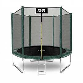 Aga SPORT TOP Trampolína 250 cm Tmavě zelená + ochranná síť + žebřík