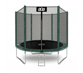 Aga SPORT TOP Trampolína 250 cm Tmavě zelená + ochranná síť + žebřík