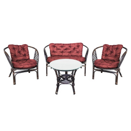 Aga Ratanová sestava Bahama Tmavě hnědá/Červená