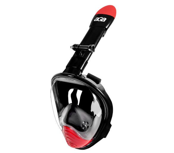Aga Dětská celoobličejová šnorchlovací maska XS Černá