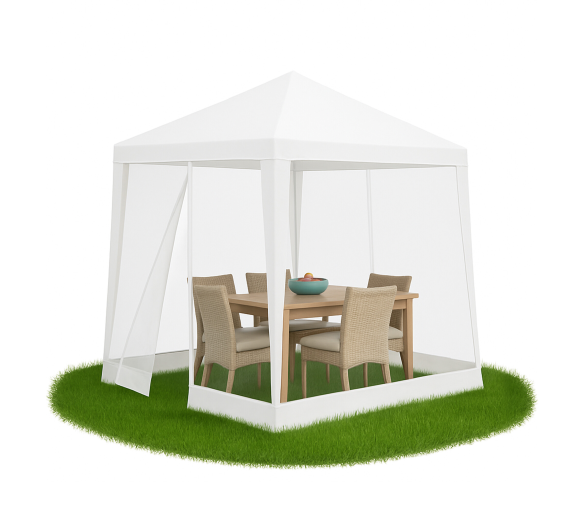 Aga Zahradní altán s moskytiérou 2,4x3 m Bílý