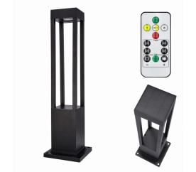 Solární lampa 20 LED osvětlovací sloupek - 60 cm ovládaný dálkovým ovladačem