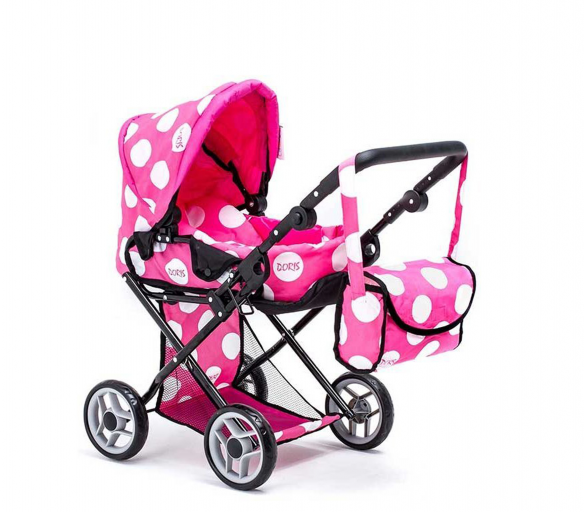 Doris Kočárek pro panenky 9346 Hot Pink & Black