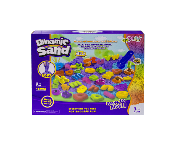 Aga4Kids Kinetický písek Čísla + písmena + formičky