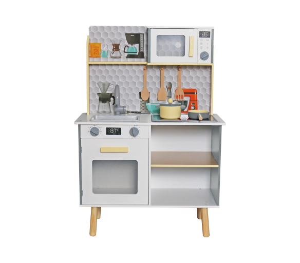 Aga4Kids Dřevěná kuchyňka MR6076 Šedá