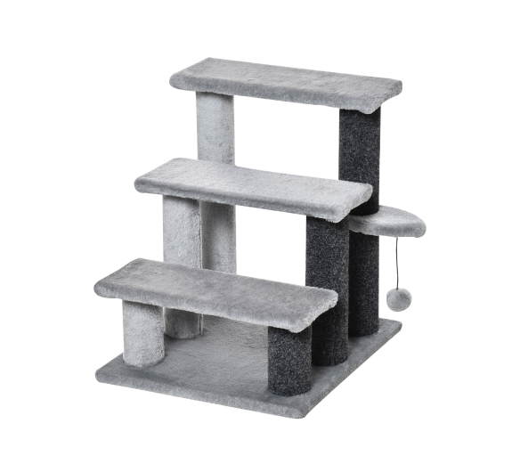 Aga Schůdky pro kočky 48x40x45 cm Šedé