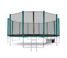 Aga SPORT PRO Trampolína 518 cm Tmavě zelená + ochranná síť + žebřík + kapsa na obuv 2TR010