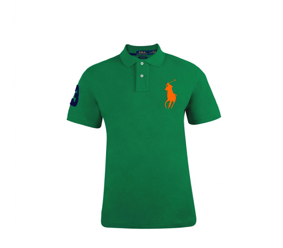Ralph Lauren CUSTOM-FIT Green Big Pony Orange