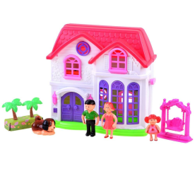 Rozkládací domeček pro panenky s nábytkem DZ230
