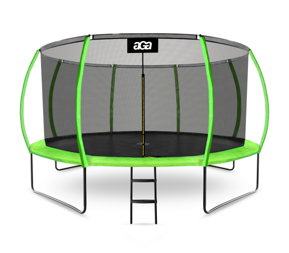 Aga SPORT EXCLUSIVE Trampolína 430 cm Světle zelená + ochranná síť + žebřík