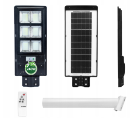 Pouliční LED solární lampa Lantern ID297 240W + držák a dálkové ovládání