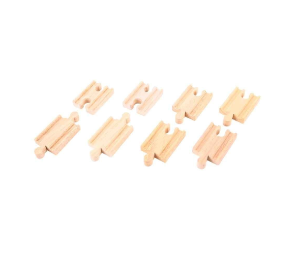 Bigjigs Rail Spojky kolejí 7 cm 8 ks 2DZ171 - II. JAKOST