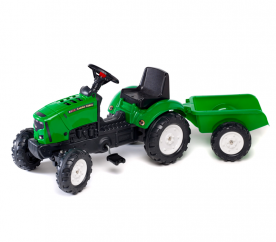 Falk Šlapací traktor LANDER Z160X 2031A Green + vlečka