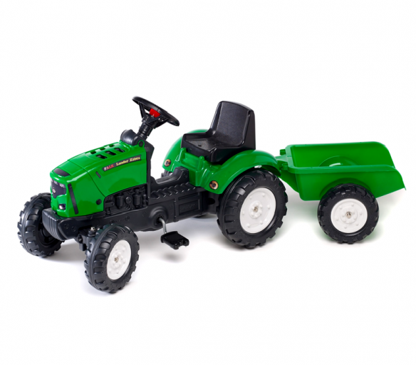 Falk Šlapací traktor LANDER Z160X 2031A Green + vlečka