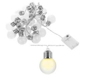 LED světelný řetěz žárovky teplá bílá 20ks ISO 8623