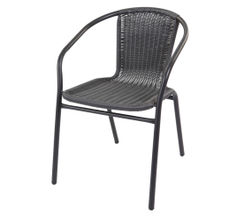 Linder Exclusiv Zahradní židle RATAN Tmavě šedá/Černá