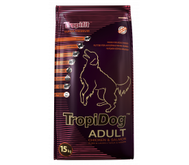 TropiDog Super Premium Adult M&L kuřecí s lososem 15kg