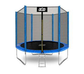 Aga SPORT TOP Trampolína 250 cm Modrá + ochranná síť + žebřík