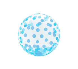 Aga4Kids Balónek průhledný 45 cm Modré tečky