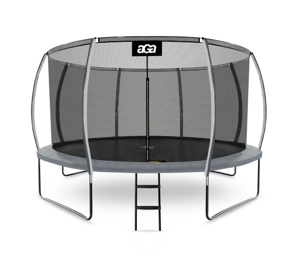 Aga SPORT EXCLUSIVE Trampolína 366 cm Šedá + ochranná síť + žebřík