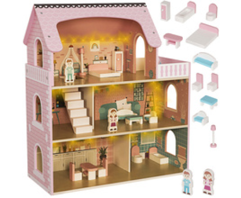 Dřevěný domeček pro panenky Kruzzel 26364