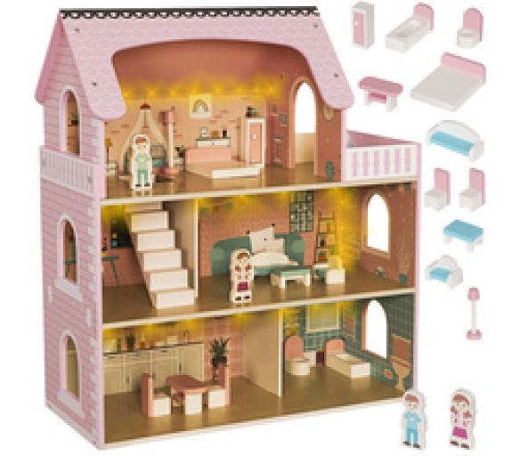 Dřevěný domeček pro panenky Kruzzel 26364