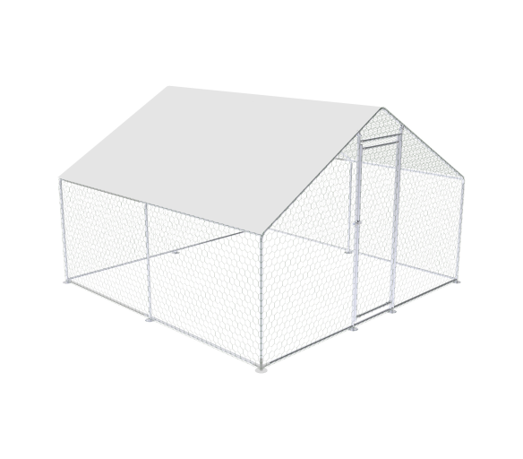 Aga Výběh pro slepice 3x3x2 m s krycí plachtou - venkovní klec pro drůbež a králíky