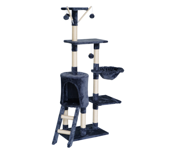 Aga Škrabadlo pro kočky 55x36x136 cm Tmavě šedá