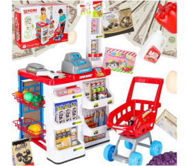 Aga Dětský supermarket s vozíkem a příslušenstvím