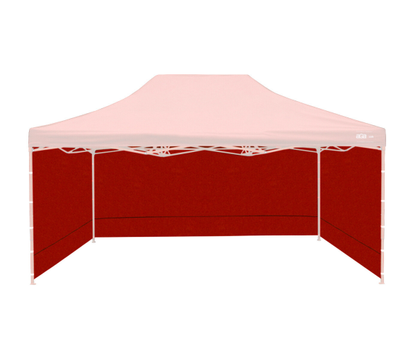 Aga Bočnice k prodejnímu stánku 3x4,5m Červená