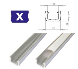 Hliníkový Profil pro LED pásky X Slim Povrchový 2m