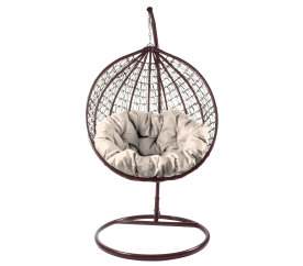 Aga Závěsné křeslo ORTA DAZ428 Hnědé/béžové