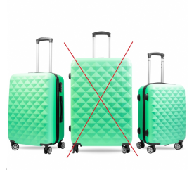 Aga Travel Sada cestovních kufrů Tyrkysová, vel. M + S, 6CZ018 - II. JAKOST