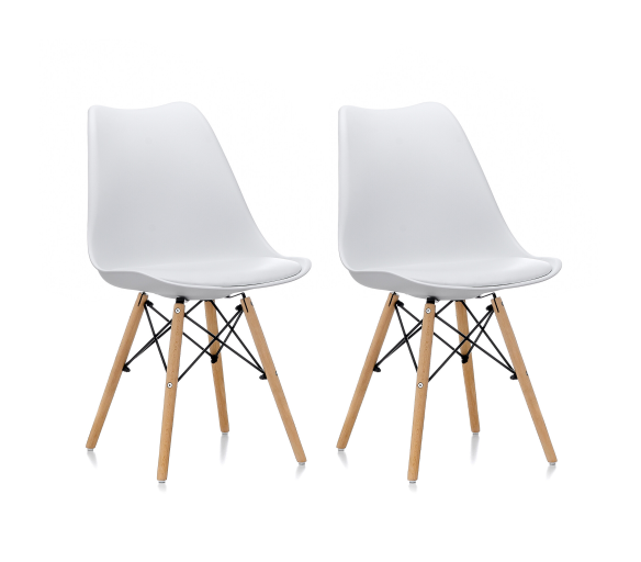 Aga 2x Jídelní židle MR2035 Bílá